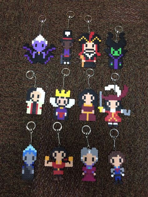 Disney Villain Pixel Keychains, $6.00 Each | 17 Wicked Gifts For The Disney Villain In Your Life Wicked Gifts, Princess Decor, Melt Beads Patterns, Disney Room, Perler Bead Projects, Melty Bead Patterns, Pearl Beads Pattern, Easy Perler Beads Ideas, Art Perle