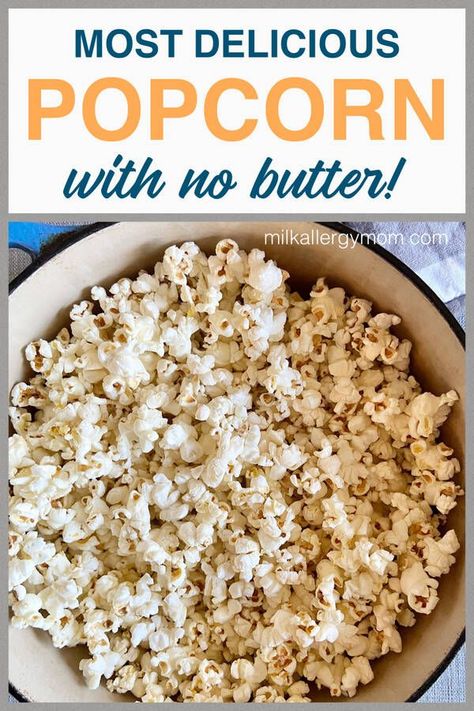 Healthy Popcorn Toppings, Homemade Popcorn Recipes, Milk Allergy Mom, Popcorn Toppings, Stovetop Popcorn, Perfect Popcorn, Healthy Popcorn, Anti Inflammation Recipes, Vegan Gluten Free Desserts