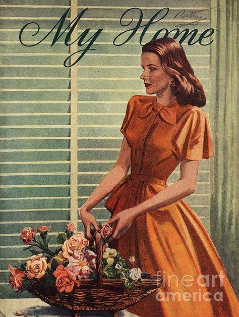 1940s Aesthetic, 1940s Fashion Women, Advertising Archives, Vintage Housewife, 40s Fashion, Retro Mode, Vintage Life, 1940s Fashion, Vintage Magazines