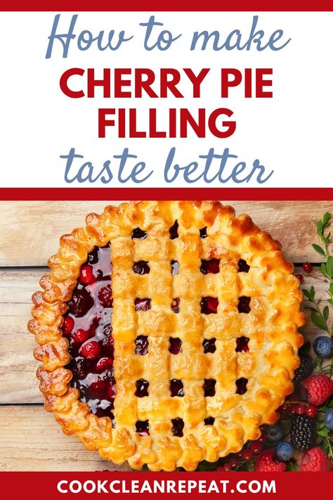 Cherry Pie Easy Canned, Cherry Pie With Pie Filling, Cherry Pie Recipe Using Canned Filling, Can Cherry Recipes, Home Made Cherry Pie Recipe, Comstock Cherry Pie Recipe, Cherry Pie Canned Filling, Comstock Cherry Pie Filling Recipes, Lucky Leaf Cherry Pie Filling Recipes