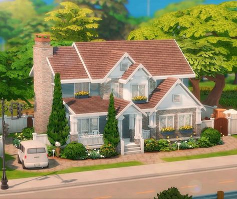 Home The Sims 4, Suburban Home, Sims 4 Family, Sims 4 House Building, Growing Together, Suburban House, Sims 4 House Design, Casas The Sims 4, Sims Building