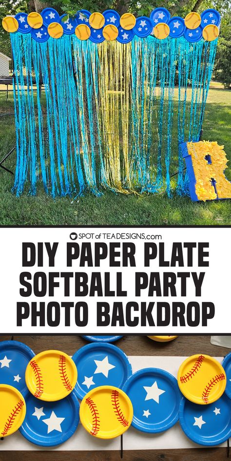 Softball Party Decorations Diy, Softball Party Ideas, Softball Birthday Party Ideas, Softball Themed Birthday Party, Softball Party Decorations, Softball Birthday Parties, Softball Birthday, Softball Decorations, Board Game Themes