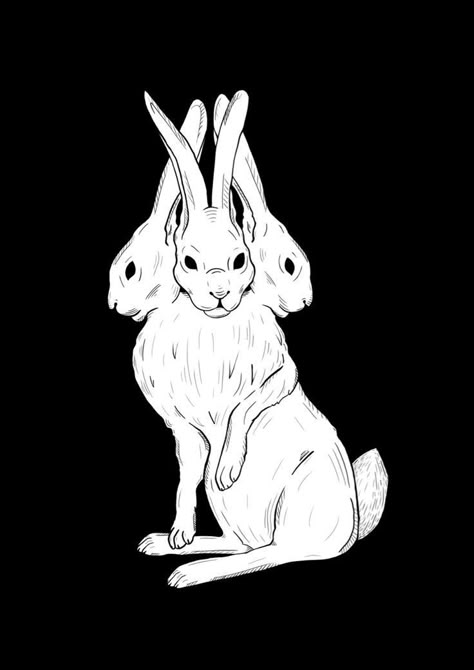 Art Tattoos, Drawing Inspo, Tattoo Inspo, Tattoo Art, Rabbits, Happy Easter, Black Background, Drawing Ideas, Body Art