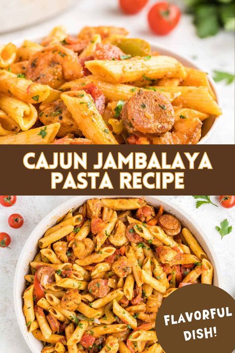 Looking for a delicious and quick meal? Try Cajun Jambalaya Pasta! In just 35 minutes, you can enjoy a flavorful dish that combines perfectly cooked pasta with shrimp, chicken, andouille sausage, and Cajun spices. Every bite is a mouthwatering taste of Louisiana. Andouille And Shrimp Recipes, Jambalaya Pasta Recipe, Chicken Andouille Sausage, Jambalaya Pasta, Cajun Spices, Cajun Jambalaya, Pasta With Shrimp, Celery Recipes, Cooked Pasta