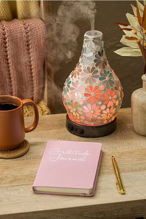 Scentsy Enrich Diffuser, World Gratitude Day, Scentsy Diffuser, Home Diffuser, Gratitude Notes, Gratitude Day, Interactive Facebook Posts, Scentsy Products, Scentsy Consultant Ideas