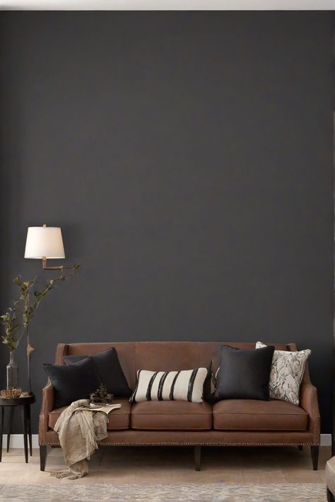 1. Iron Ore
2.Wall Paint
3. Living Room
4. Westpear Interiors Wall Paint Living Room, Paint Living Room, Living Room 2024, Light Oak Floors, Light Colored Furniture, Cave Basement, Color Decor, Iron Ore, Dark Walls