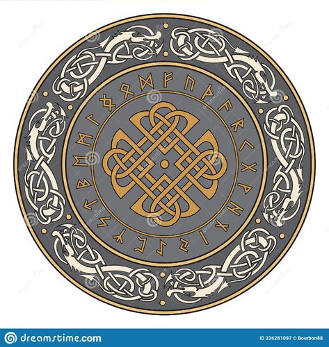 Scandinavian Symbols, Celtic Ornaments, Scandinavian Pattern, Viking Shield, Celtic Symbols, Runes, Vikings, Google Images, Stock Illustration