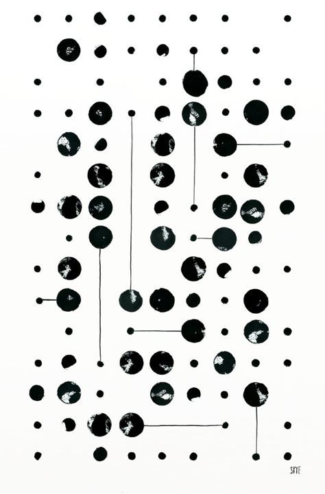 Dot Abstract Art, Vered Gersztenkorn, Black And White Graphic Art, Jorey Hurley, Dot And Line, Dotted Art, Sausalito California, Lines And Dots, So It Goes