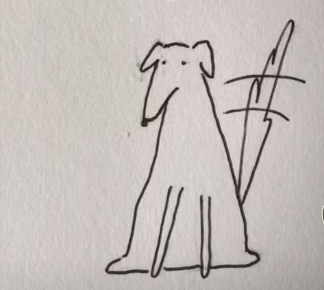 Goofy Lil Doodles, Borzoi Doodle, Assemblage Art Ideas, Cute Silly Tattoos, Silly Dog Drawing, Tiny Drawings Doodles, Let Me Do It For You Dog, Random Things To Draw Doodles, Silly Things To Draw