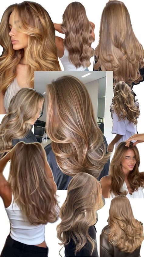 #HairGoals #ColorfulHair #HairTransformation #VibrantHair #HairInspo #DyeYourHair #HairArt #HairColorist #BoldAndBright #RainbowHair Hair Collage, Fresh Hair Color, Light Brunette Hair, Summer Blonde Hair, Brown Hair Looks, Brown Hair Inspo, Brunette Hair With Highlights, Hair Streaks, Honey Blonde Hair