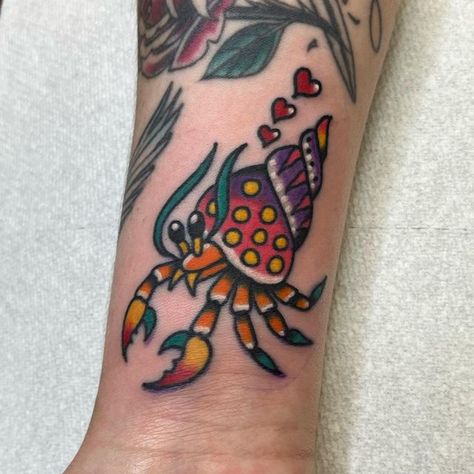 Traditional Hermit Crab Tattoo, Old School Gap Filler Tattoo, Epaulette Shark Tattoo, Traditional Sea Creature Tattoo, American Traditional Turtle Tattoo, Ocean Traditional Tattoo, American Traditional Bug Tattoo, American Traditional Ocean Tattoo, Crab Tattoo Traditional