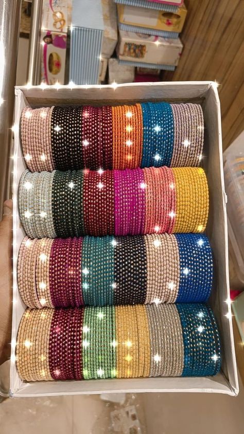 Thread Bangles Making, Bangles Craft, Oxidised Bangles, Bridal Bangles Set, Colourful Bangles, Velvet Bangles, Desi Jewellery, Bangles Collection, Jewellery Bangles