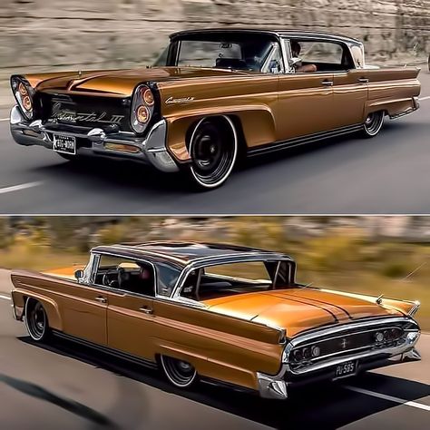 1958 Lincoln Continental custom Chip Foose, Donk Cars, Lincoln Cars, Vintage Muscle Cars, Classic Cars Trucks Hot Rods, Custom Muscle Cars, Lincoln Continental, Super Luxury Cars, Old Car