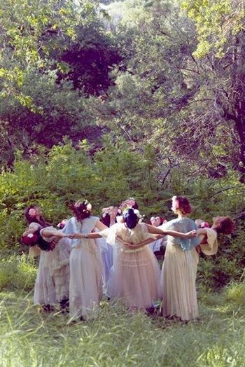 Women Circle, Women's Circle, Green Field, Fairy Aesthetic, Spring Equinox, Wheel Of The Year, Beltane, Blessed Be, Witch Aesthetic