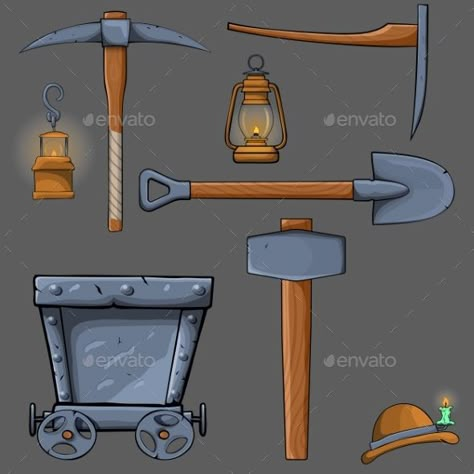 Gold Mine Decorations, Miner Illustration, Mining Drawing, Mining Illustration, Mine Illustration, V Cartoon, Mining Tools, Bitcoin Mining Software, Mining Industry