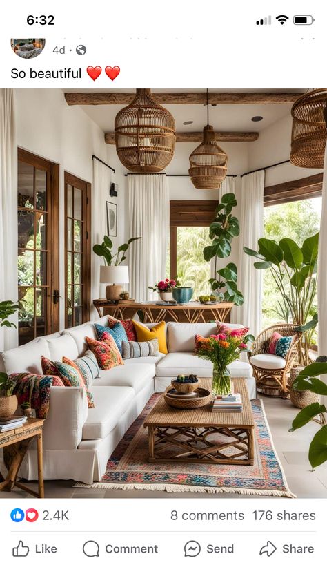 Boho Living Room Inspiration, Electric Colors, Home Design Diy, Bohemian House, Maximalist Decor, Home Decor Lights, Outdoor Ideas, Cozy Living Rooms, Cool Rooms