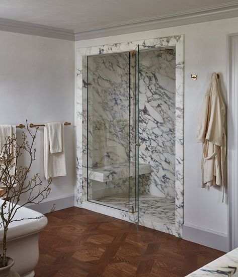 Marble Walls, Victorian Era Homes, San Francisco Houses, Marble Showers, Bathroom Trends, Young Family, Marble Bathroom, Formal Living Rooms, Architectural Digest