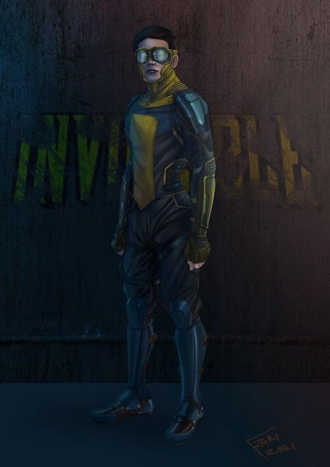 Invincible Redesign, Invincible Costume, Boom Images, Male Superhero, Mystical Beings, Omni Man, Famous Warriors, Invincible Comic, Symbiotes Marvel