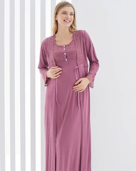 Maternity & Nursing Nightgown With Lace Sleeve Robe Plum - 2267 8 Colors: Dried Rose - Red - Ecru - Powder - Blue - Plum - Navy Blue - Pink Sizes: M - L - XL - 2XL Product code: 2267 #biggshopy #mother #maternity #pregnant #pregnancy #postpartum #nursing #nightgown #breastfeedingmom #schwangerschaft #grossesse #enceinte #incinta #newmom #حامل #embarazo #ماما #gravidanza #gravidez #妊娠 #беременна #怀孕 #حامل #zwanger #εγκυμοσύνη #hamiləlik #ორსულობა #беременность #հղիություն #бременност Maternity Nightgown, Postpartum Nursing, Maternity Nightwear, Nursing Nightgown, Maternity Nursing, Lace Sleeves, Powder Blue, New Moms, Nightwear