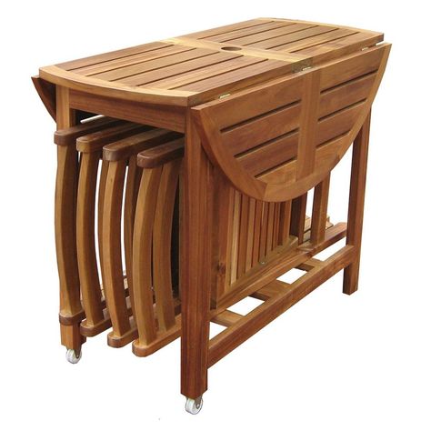 Ten of our favorite space-saving tables for your patio, porch or balcony. #["contemporary", "outdoor", "Desk & Tables", "chairs"] Ikea Patio, Diy Esstisch, Round Patio Table, Easy Patio, Foldable Chair, Folding Dining Chairs, Outdoor Patio Diy, Chair And Table, Furniture Design Chair