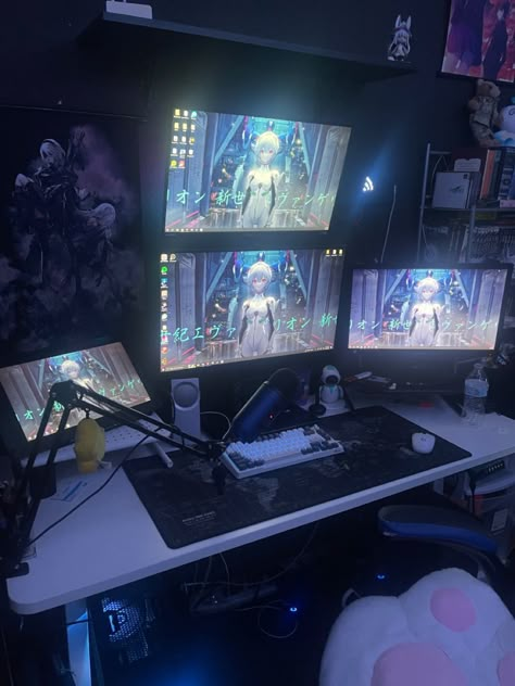 Cyberpunk Room Ideas, Dark Aesthetic Room, Cyberpunk House, Cyberpunk Room, Robot Room, Tech Room, Small Game Rooms, Video Game Room Design, Cute Bedroom Ideas