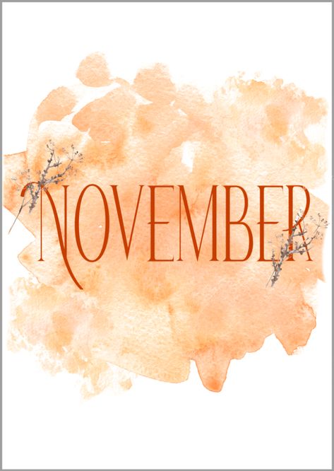 Free Printable November Cover Pages For Bullet Journal - The Clever Side November Header, Bullet Journal November Cover Page, Bullet Journal November Cover, November Font, November Bullet Journal Cover, November Cover Page, Bullet Journal Month Cover, Journal Printables Templates, Free Bullet Journal Printables