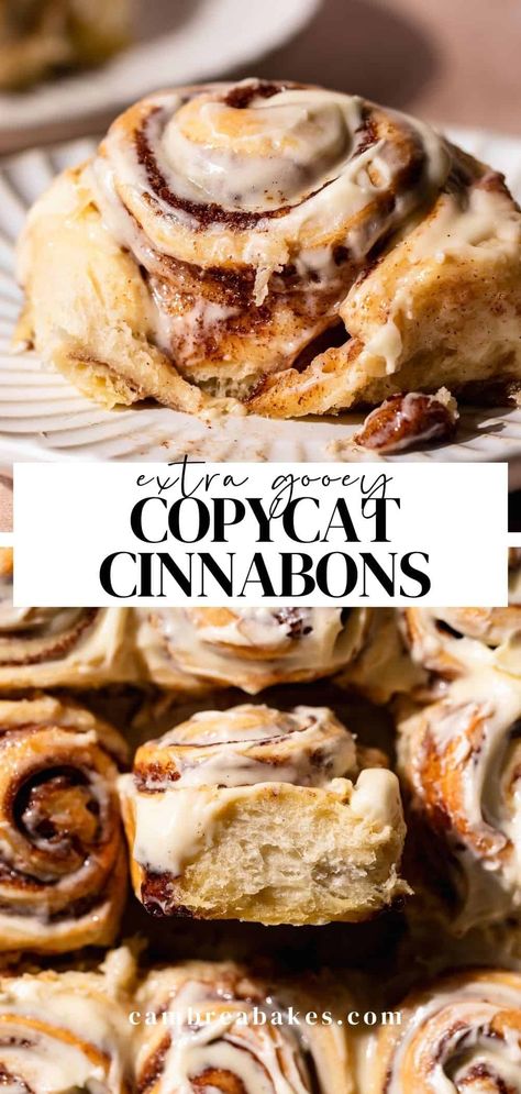 Watch out Cinnabon, because these are the best cinnamon rolls you'll ever have! These homemade cinnamon rolls are made bakery-style so they're extremely gooey, packed with cinnamon sugar flavor, and topped with cream cheese frosting. Kitchenaid Cinnamon Roll Recipe, 6 Cinnamon Roll Recipes, Butternutbakery Cinnamon Rolls, Food Nanny Cinnamon Rolls, Cinnamon Roll Middles, Fluffiest Cinnamon Rolls Ever, Doughy Cinnamon Rolls, Crazy Good Cinnamon Rolls, Paula Deen Cinnamon Roll Recipe