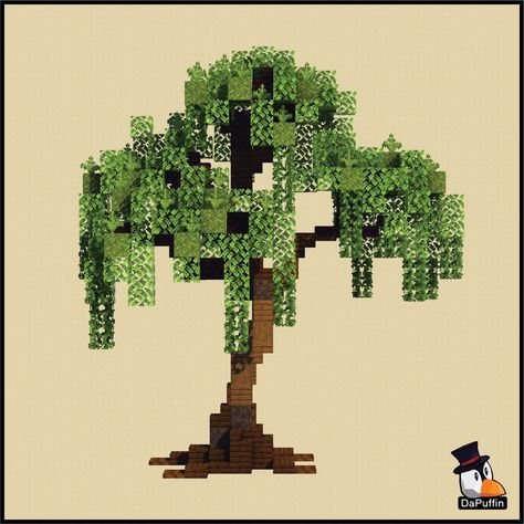 Minecraft Tree Blueprints, Minecraft Azalea Tree, How To Build A Minecraft Tree, Mc Tree Design, Magic Tree Minecraft, How To Build A Tree In Minecraft, Dark Oak Tree Minecraft, Minecraft Moss Gradient, Mangrove Tree Minecraft