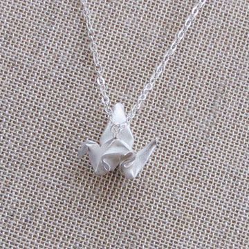 Origami Crane Necklace - Mini by Origami Bijou at BestAmericanArts.com Crane Necklace, Bed And Bath, Origami Jewelry, Gifts For Men And Women, Origami Crane, Gifts Anniversary, Paper Crane, Gifts Baby, Housewarming Gifts