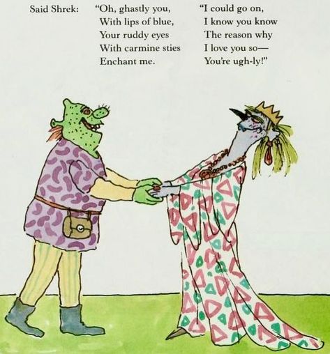 Bittycar on Instagram: "Shrek! (1990) by William Steig #loveatfirstsight #truelove #ogre" Shrek Book, Book Shrek, Forest Room Decor, William Steig, W.i.t.c.h Fanart, South Park Funny, Kid Memes, Funny Dude, My Favorite Image