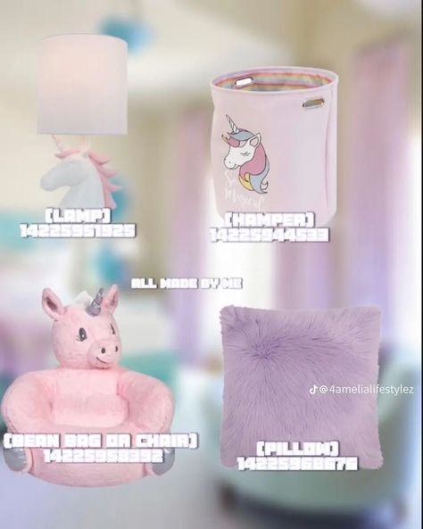 Bloxburg decal codes for room Unicorn Decals Bloxburg, Mermaid Decals Bloxburg, Minnie Mouse Decal Codes Bloxburg, Kid Decals Bloxburg, Pictures Codes, Pink Kids Bedrooms, Girls Room Decals, Decals Bloxburg, Baby Room Decals