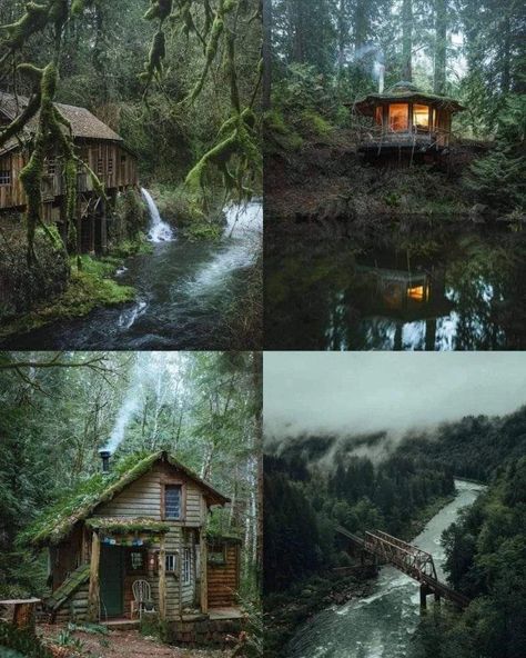 Witch Cabin, Witches House, Washington Houses, Little Cabin In The Woods, Cabin Aesthetic, Cabin Retreat, Forest Cottage, Witch Cottage, Forest Cabin