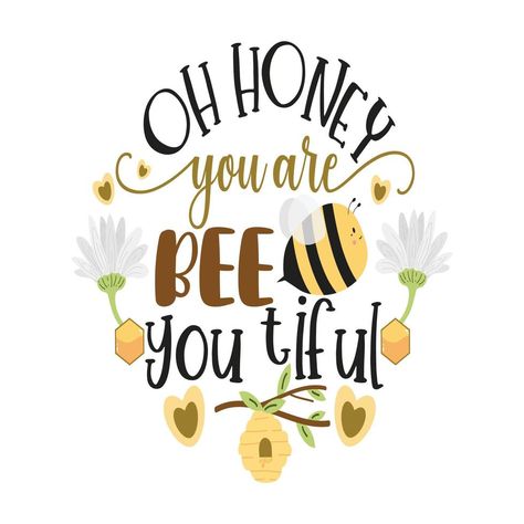 Bee Quotes Illustration. Motivational Inspirational Quotes Design With Bees Illustration. Bee Affirmations, Bee Sayings, Bees Illustration, Sunday School Printables, Quotes Illustration, Activity Printables, School Kids Activities, Bee Quotes, Design Quotes Inspiration