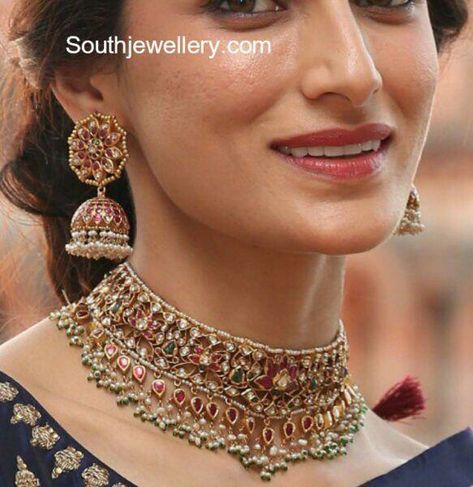 Rajputi Wedding, Real Silver Necklace, Shilpa Reddy, Vintage Indian Jewelry, Jadau Jewellery, Gold Ornament, Bridal Jewellery Design, Kundan Choker, Exchange Rate