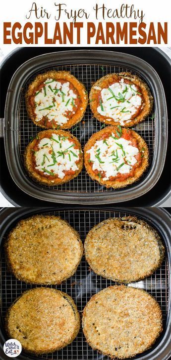 Air Fryer Eggplant Parmesan, Air Fryer Eggplant, Breaded Eggplant, Air Fryer Oven Recipes, Air Fry Recipes, Eggplant Parmesan, Air Fryer Dinner, Airfryer Recipes, Air Fryer Oven