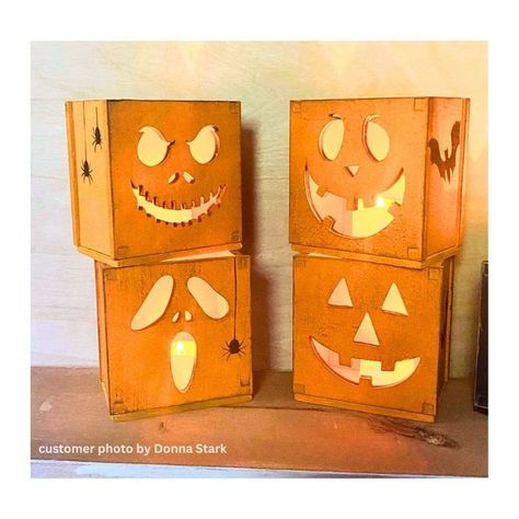 Illuminate your space with charming pumpkin lights and candy-themed lanterns. Discover battery-operated tea lights and stencils perfect for winter crafts! Candy Lights, Cute Lantern, Battery Operated Tea Lights, Halloween Pumpkins Painted, Christmas Stencils, Winter Wood, Pumpkin Lights, New And Improved, Winter Crafts