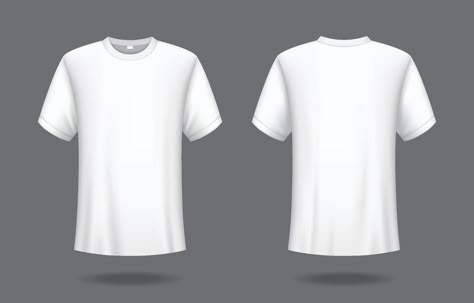 3D White T-Shirt Mockup Plain Tshirt Front And Back, Building Mockup, Restaurant Mockup, Plain White Tshirt, White T Shirt Mockup, T Shirt Layout, Jersey Polos, Mockup Camisa, Shirt Layout