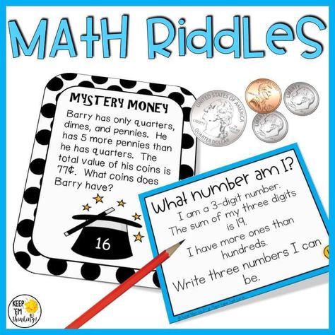 Math Challenges 2nd Grade, Thinking Classroom Math, Math Enrichment 3rd Grade, Maths Problem Solving Activities, Math Enrichment 2nd, Money Problem Solving 2nd Grade, Divisibility Rules Activities Math Games, Academic Challenges, Thinking Classroom