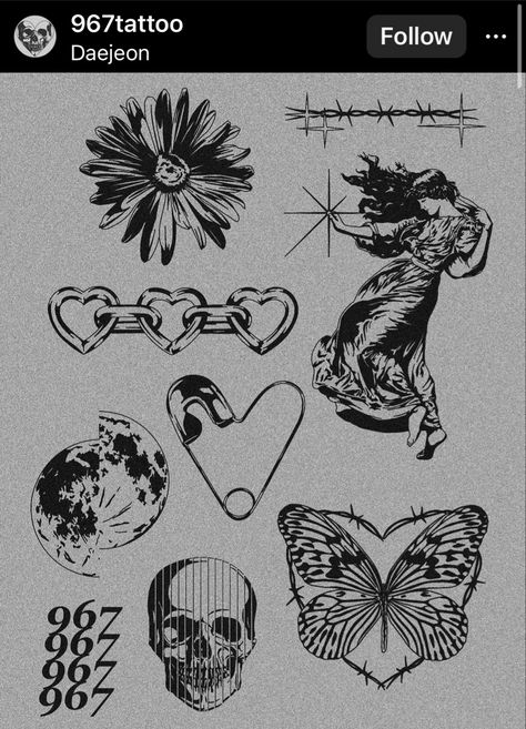 967 Tattoo, Full Chest Tattoos, Tattoo Samples, Tattoo Catalog, Tattoo For Boyfriend, Graffiti Tattoo, Sharpie Tattoos, Spooky Tattoos, Cute Little Tattoos