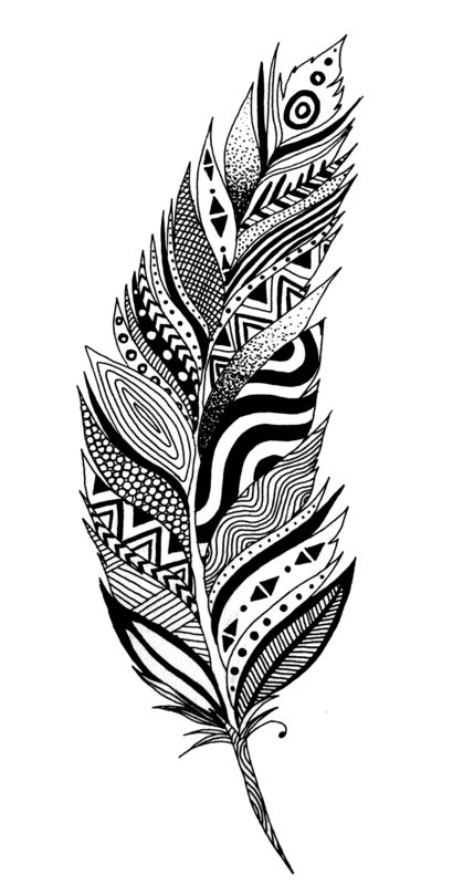 Feather Tattoos For Women On Arm, Creative Drawings Unique, Unique Mandala Drawing, Feather Doodle, Zebra Tattoo, Drawing Professional, Drosophila Melanogaster, Boho Vector, Abstract Art Drawing