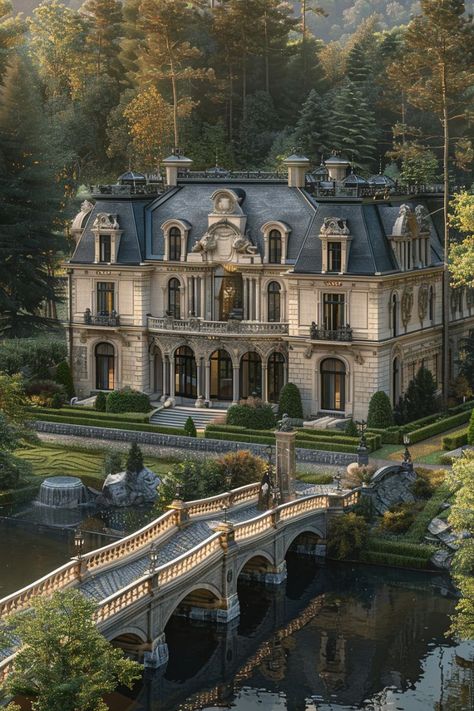 Victorian House Architecture, 1700s Mansion, European Buildings Architecture, Castle Like Homes, Old Architecture House, Victorian Mansion Aesthetic, Royal House Design, Witch Mansion, Paris Mansion