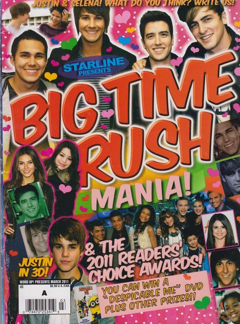 Big Time Rush Poster, Mitchel Musso, 00s Party, 2000 Nostalgia, Y2k Magazine, Rush Poster, Justin Selena, Teen Magazines, Descendants 4