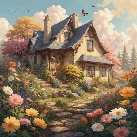 Cottage art painting