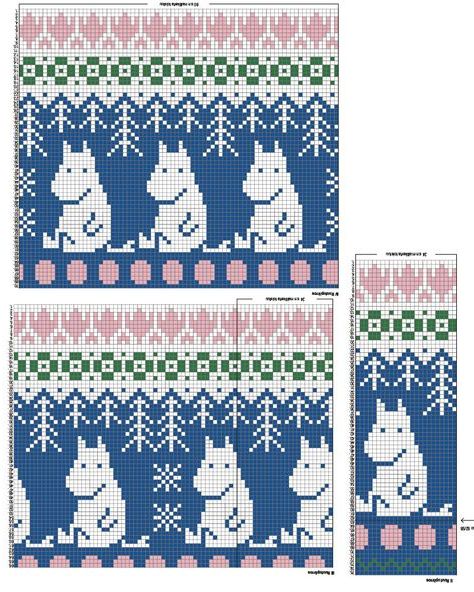 Moomin Sweater Pattern, Miffy Knitting Pattern, Fair Isle Flower Chart, Moomin Knitting Pattern, Moomin Cross Stitch, Color Work Knitting, Inkle Weaving, Fair Isle Knitting Patterns, Colorwork Knitting