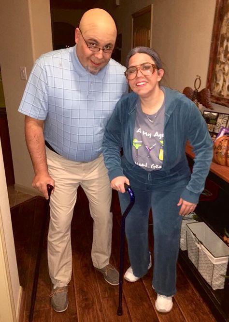 DIY Couples Costume for Halloween - Old Married Couple. #nailedit Diy Couples Costumes, Old Married Couple, Couples Costume, Costume For Halloween, Halloween Costume Outfits, Photo Poses For Couples, Best Photo Poses, Costume Outfits, Couples Costumes