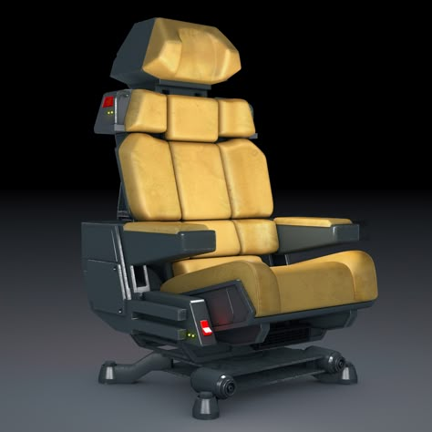 ArtStation - Ron Cobb Bridge Chair , Andrew Thornhill Sci Fi Furniture, Sci Fi Computer, Ron Cobb, Futuristic Chair, Sci Fi Props, Pilot Seats, Spaceship Interior, Concept Sketches, Space Ship Concept Art