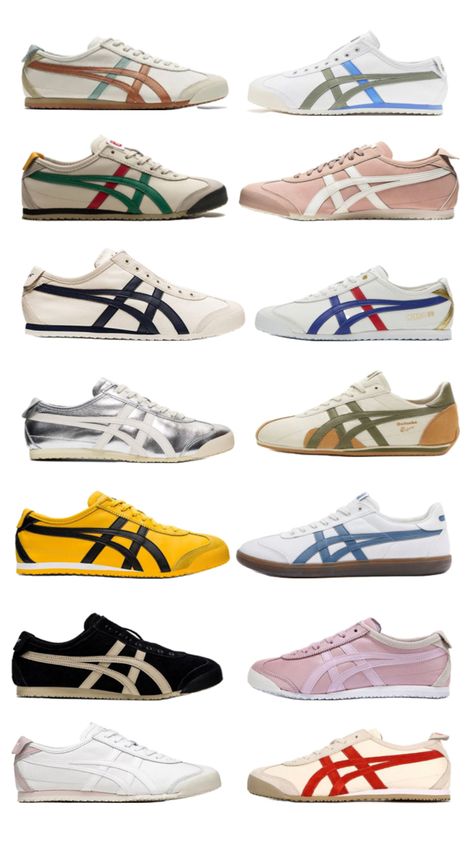 Onitsuka Tiger shoe inspo Onitsuka Tiger Women Outfit, Tiger Shoes, Stunning Shoes, Shoe Inspo, Onitsuka Tiger, Swag Shoes, Trendy Sneakers, Sneakers Men Fashion, Pretty Shoes