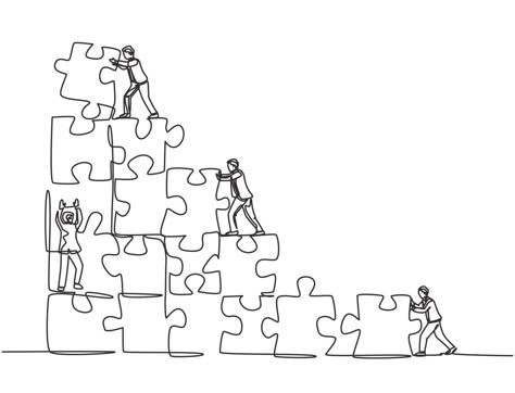 Puzzle Piece Sketch, Puzzle Line Art, Communal Harmony Drawings, People Connection Illustration, Teamwork Drawing, Connection Drawing, Community Graphic, Puzzle Illustration, Puzzle Drawing