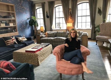 Nicky Hilton makes the rare move of showing her daughter's faces | Daily Mail Online Anna From Frozen, Nicky Hilton, My Living Room, Two Daughters, Paris Hilton, Play Houses, I Said, Kotatsu Table, Holding Hands