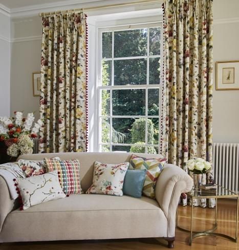 Curtain headings explained Insulated Blinds, Curtain Headings, Flower Curtain, Luxury Curtains, Floral Curtains, Curtain Accessories, Blinds For Windows, Sheer Curtains, Modern Prints